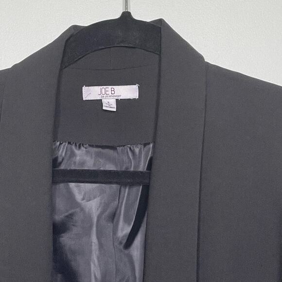 Joe Benbasset Drape Blazer Jacket Open Front Long Sleeve Career Lined Black L - Picture 2 of 11